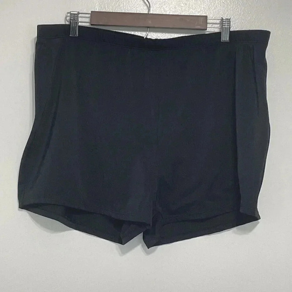 AQUA SCULPT BLACK AQUABELLE SWIM SHORTS BOYSHORTS STRETCH  SIZE 24 NWT - Picture 1 of 5